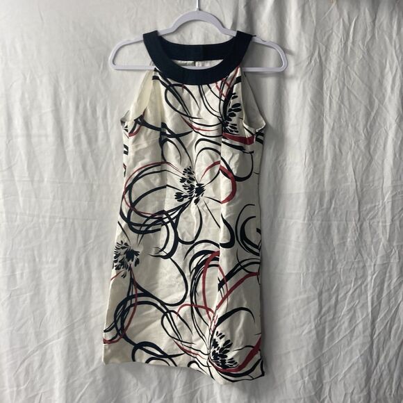 Ann Taylor Dresses & Skirts - ANN TAYLOR white black red floral sleeveless shift dress 6P
